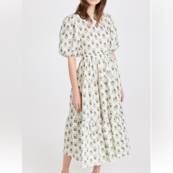 RHODE Midi Linen Dress Size Medium - Picture 3 of 17